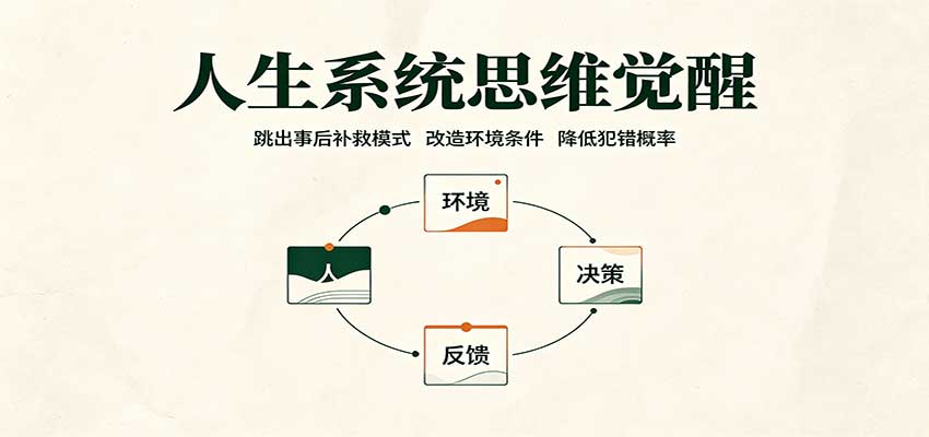 人生系统思维觉醒:跳出事后补救模式,改造环境条件,降低犯错概率-副业网