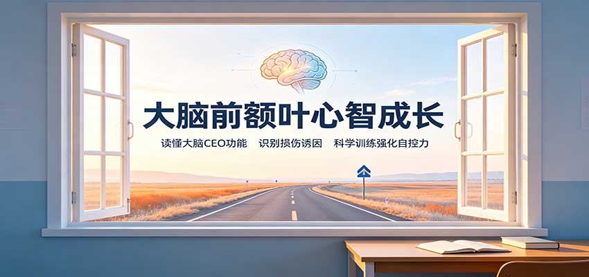 大脑前额叶心智成长:读懂大脑CEO功能,识别损伤诱因,科学训练强化自控力-副业网