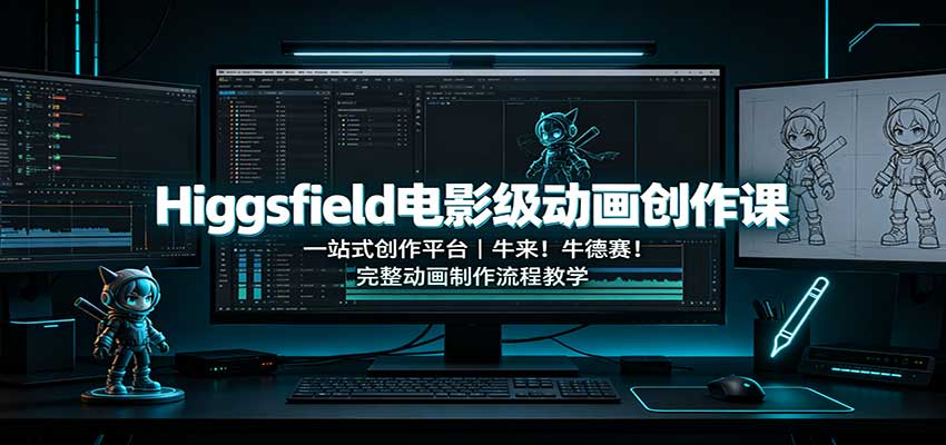 Higgsfield电影级动画创作课:一站式创作平台,牛来!牛德赛!完整动画制作流程教学-副业网