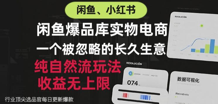 闲鱼小红书实物电商,纯自然流玩法,一个被忽略的长久生意,收益无上限【揭秘】-副业网