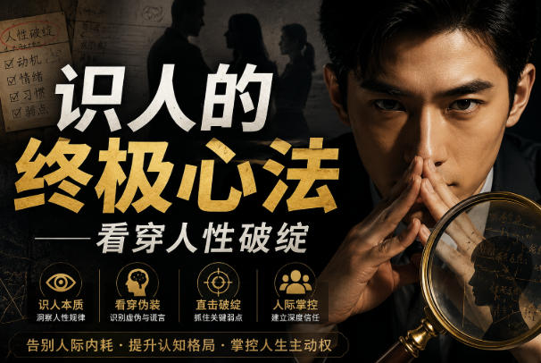 付费文章:识人的终极心法——看穿人性破绽-副业网
