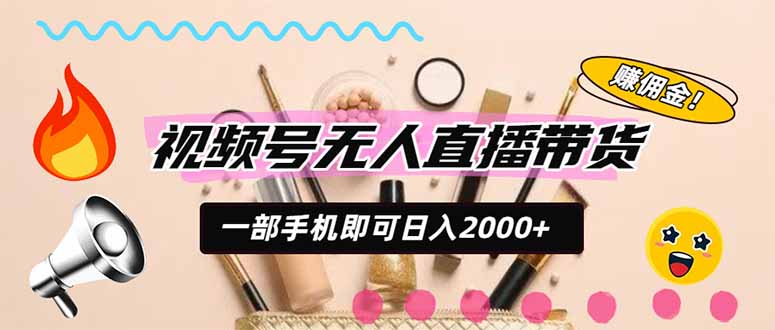 视频号带货,一天2000+,一部手机即可开展的完美副业,无需投资-副业网