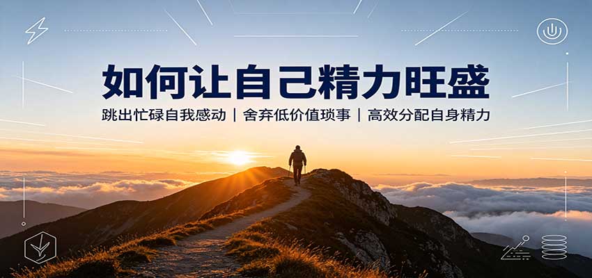 如何让自己精力旺盛:跳出忙碌自我感动,舍弃低价值琐事,高效分配自身精力-副业网