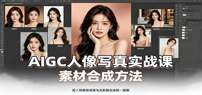 AIGC人像写真实战课:软件平台部署筹备,素材合成方法,多题材写真案例-副业网