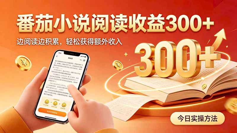 全自动番茄挂机玩法,日入300+边阅读边积累,轻松获得额外收入-副业网