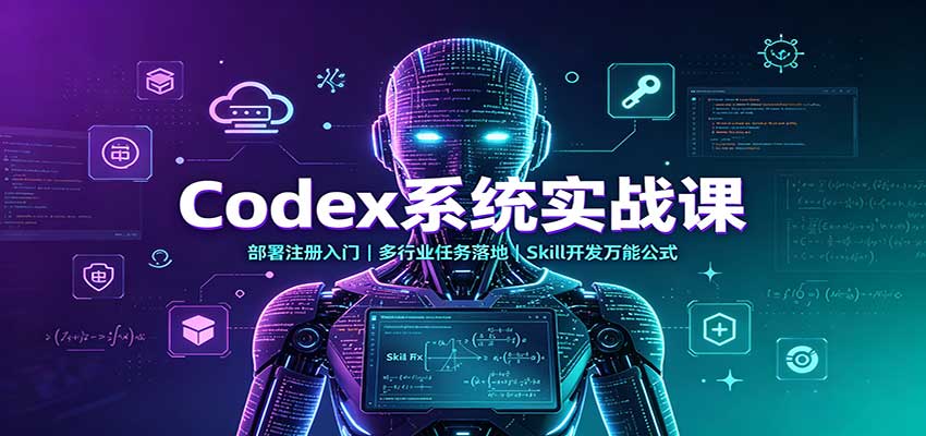Codex系统实战课:部署注册入门,多行业任务落地,Skill开发万能公式-副业网