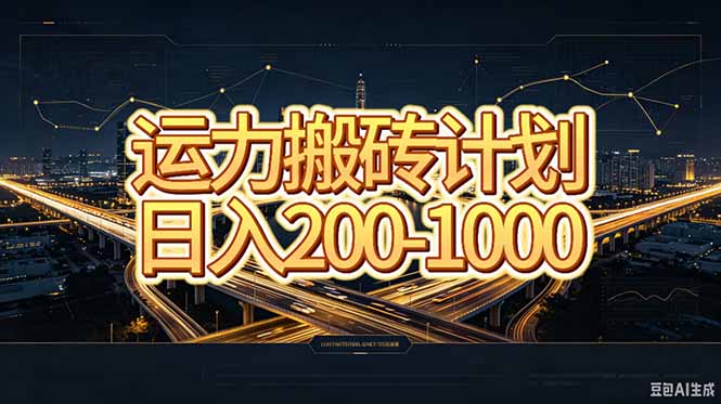 运力搬砖,风口项目。当日收益稳定200-1000。 每天仅需一小时,新人轻松上手。-副业网