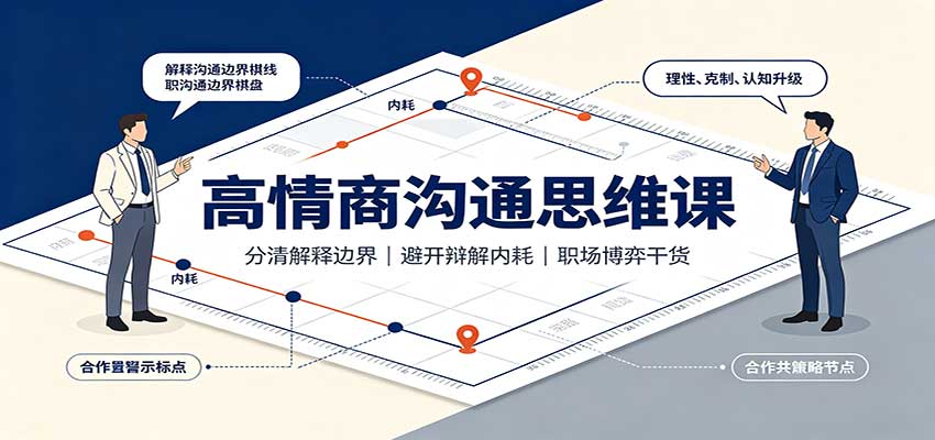 高情商沟通思维课:分清解释边界,避开辩解内耗,职场博弈干货-副业网