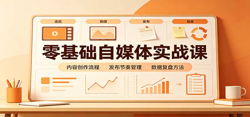 零基础自媒体实战课:赛道人设冷启动,内容创作复盘,公私域商业闭环-副业网