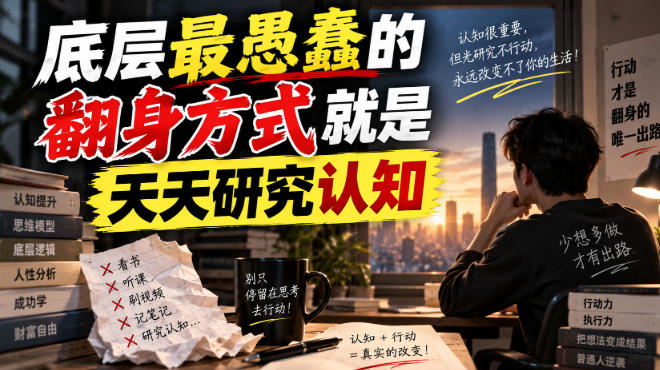付费文章:底层最愚蠢的翻身方式就是天天研究认知-副业网
