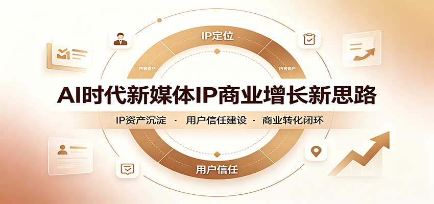 AI时代新媒体IP商业增长新思路:摒弃复杂运营套路,用极简思维打通获客路径-副业网