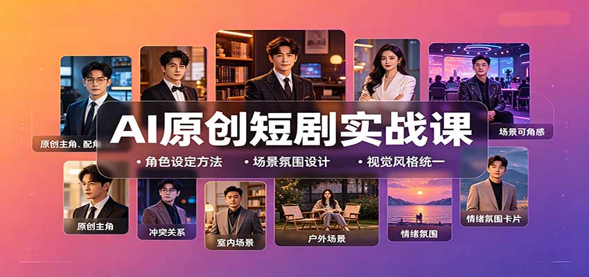 AI原创短剧实战课:从零搭建短剧创作全流程,批量产出可上线剧本-副业网