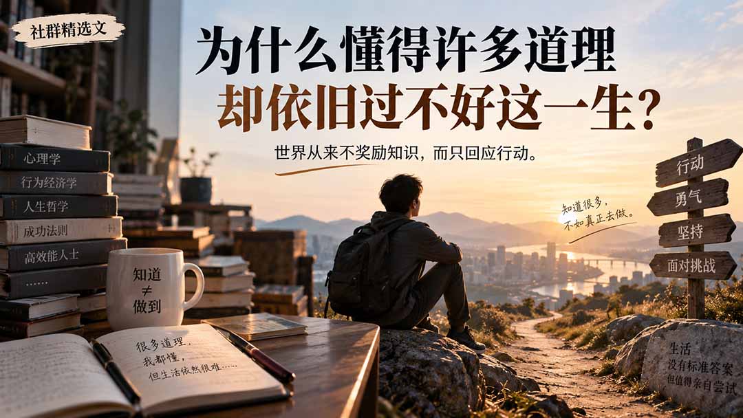 图片[2]-社群精选文：为什么懂得许多道理却依旧过不好这一生？-副业网