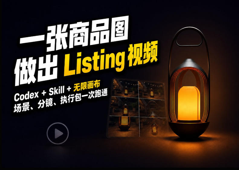 Codex+无限画布,把一张商品图变成可执行的Amazon Listing视频-副业网