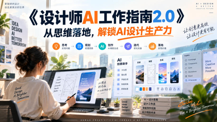 《设计师AI工作指南2.0》从思维落地-无水印,解锁AI设计生产力-副业网