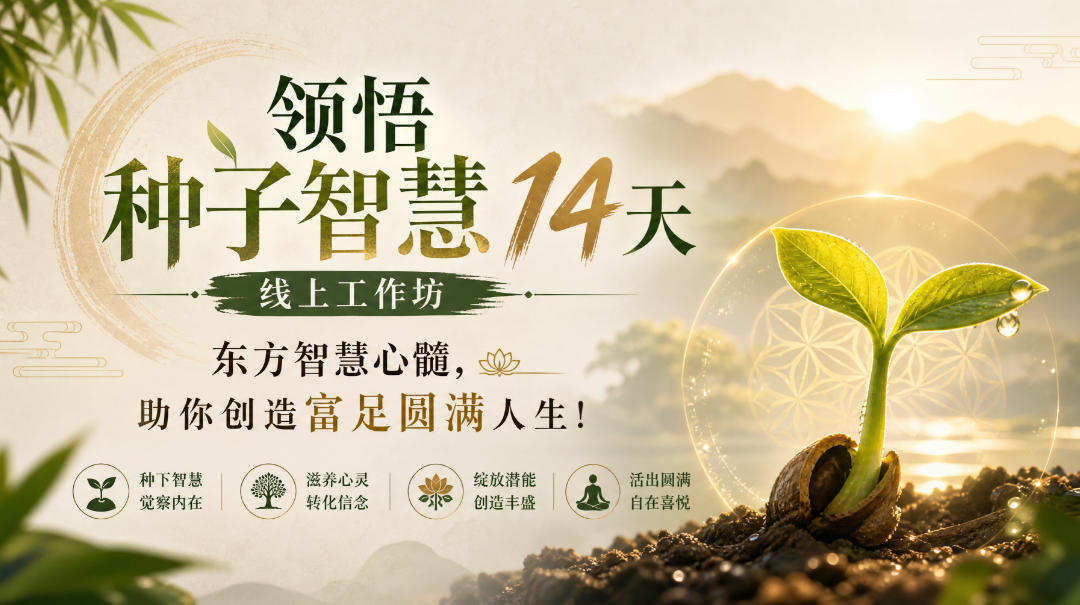 鹿大米领悟种子智慧14天线上工作坊,东方智慧心髓,助你创造富足圆满人生!-副业网