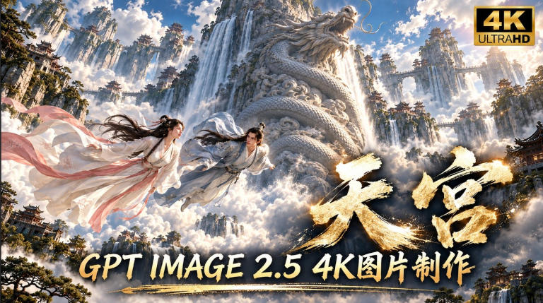 GPT Image 2.5实测!4K到底多清楚?皮肤、手指、修图与天宫场景全面测试-副业网