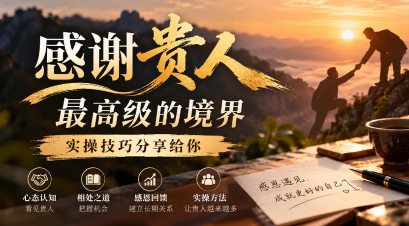 某公众号付费文章：感谢贵人最高级的境界，实操技巧分享给你-副业网