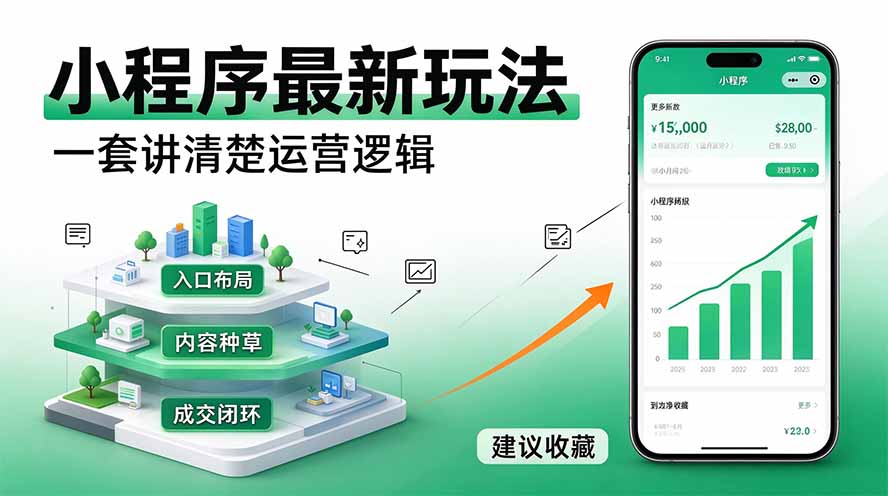 微信小程序最新玩法 四种收益来源,单日收入400+-副业网