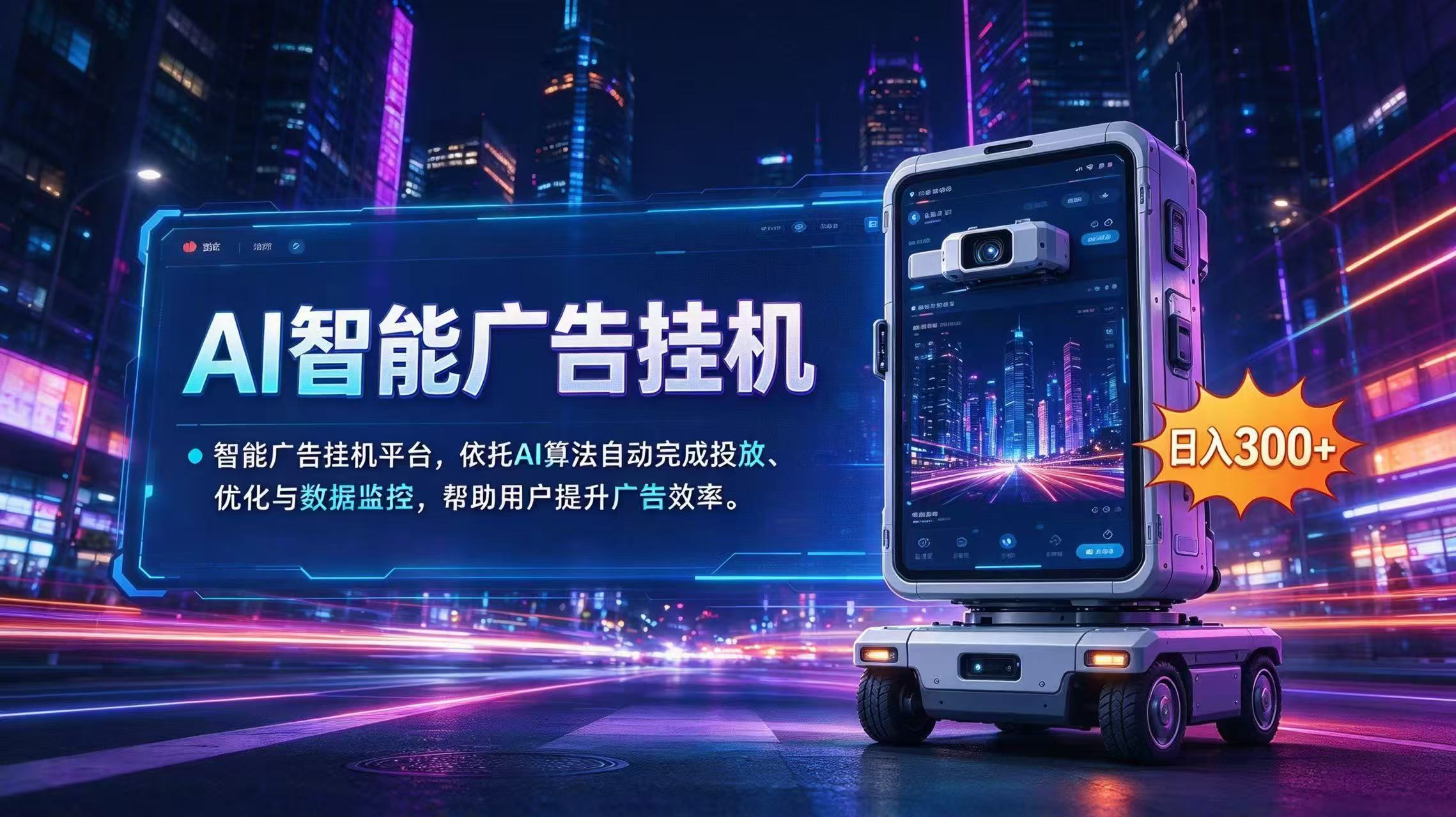 AI 智能广告挂机|AI 自动运行,轻松托管广告任务-副业网
