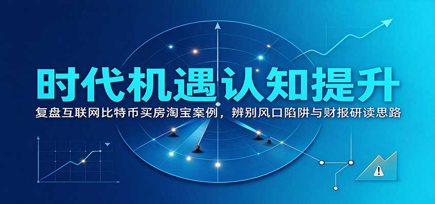 时代机遇认知提升:复盘互联网比特币买房淘宝案例,辨别风口陷阱与财报研读思路-副业网