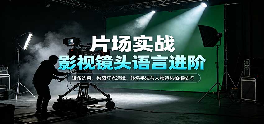影视镜头语言进阶:设备选用,构图灯光运镜,转场手法与人物镜头拍摄技巧-副业网