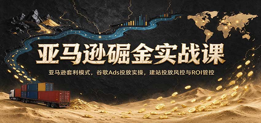 亚马逊掘金实战课:亚马逊套利模式,谷歌Ads投放实操,建站投放风控与ROI管控-副业网