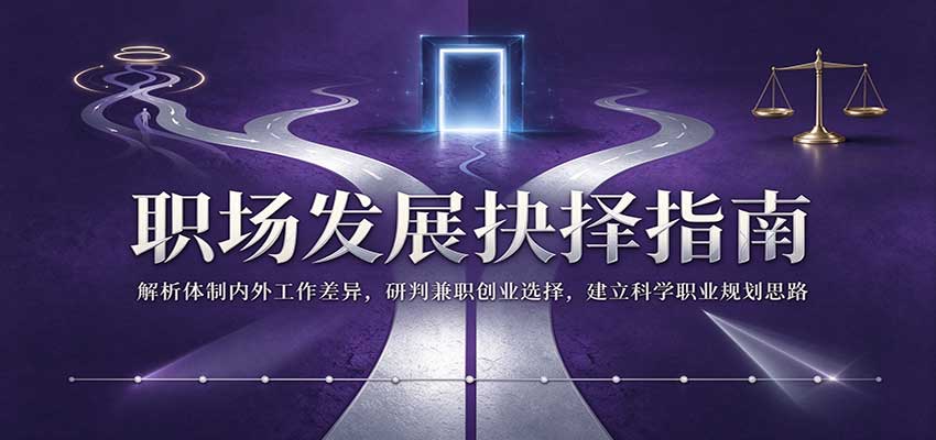 职场发展抉择指南:解析体制内外工作差异,研判兼职创业选择,建立科学职业规划思路-副业网