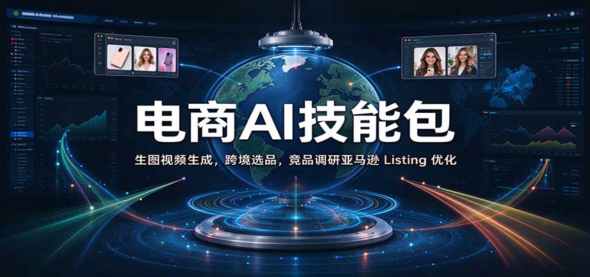 电商AI技能包:生图视频生成,跨境选品,竞品调研亚马逊 Listing 优化-副业网