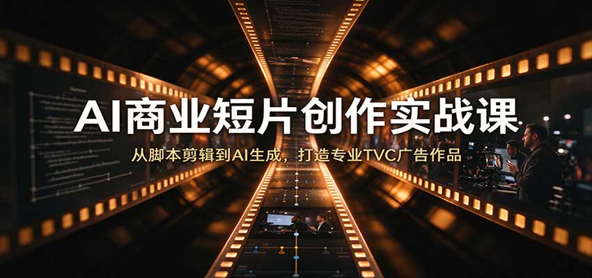 AI商业短片创作实战课:从脚本剪辑到AI生成,打造专业TVC广告作品-副业网