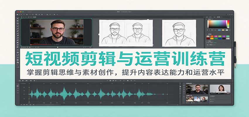 短视频剪辑与运营训练营:掌握剪辑思维与素材创作,提升内容表达能力和运营水平-副业网