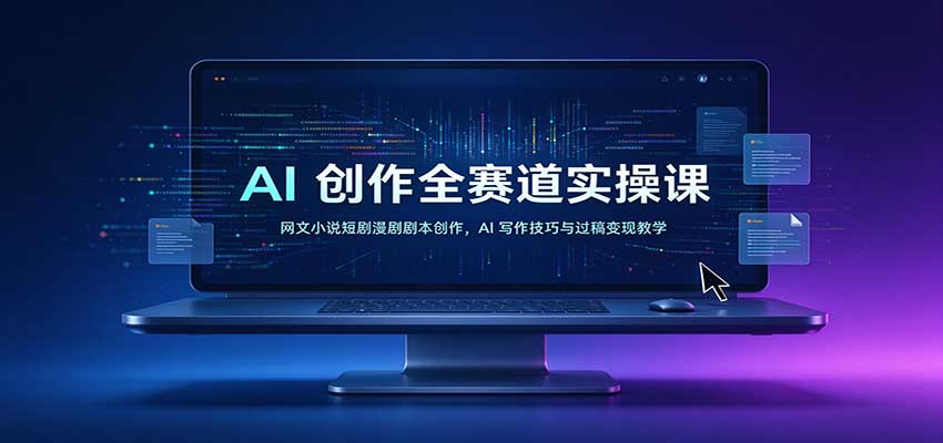 AI创作全赛道实操课:网文小说短剧漫剧剧本创作,AI写作技巧与过稿变现教学-副业网