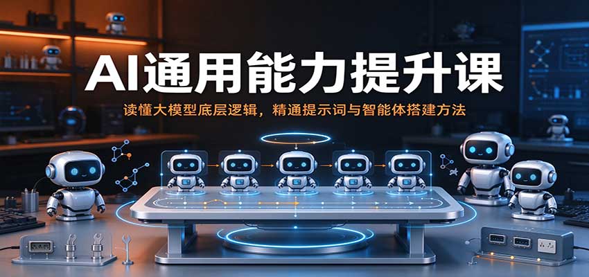 AI通用能力提升课:读懂大模型底层逻辑,精通提示词与智能体搭建方法-副业网