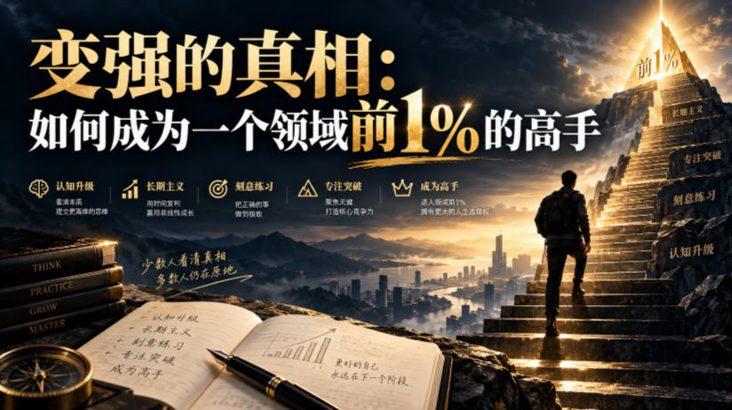付费文章:变强的真相:如何成为一个领域前1%的高手-副业网