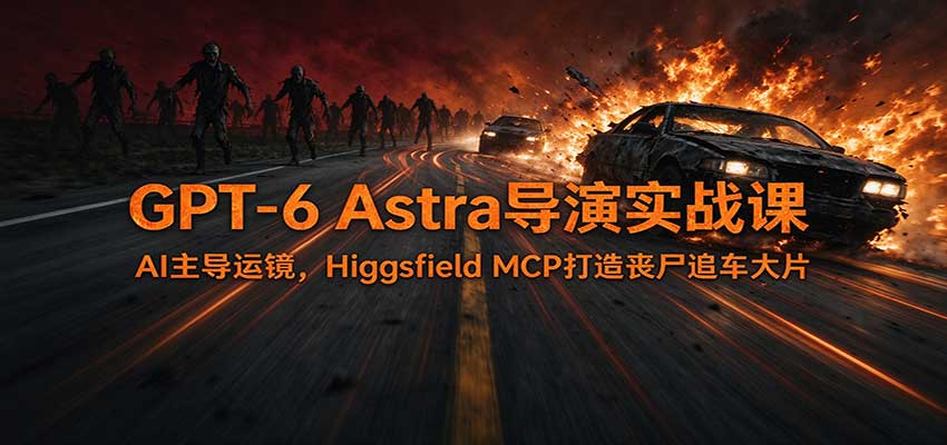 GPT-6 Astra导演实战课:AI主导运镜,Higgsfield MCP打造丧尸追车大片-副业网