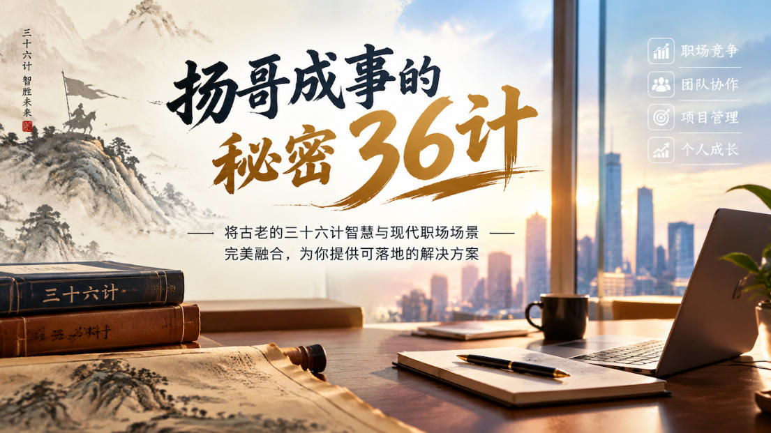 扬哥成事的秘密36计，将古老的三十六计智慧与现代职场场景完美融合，为你提供可落地的解决方案-副业网